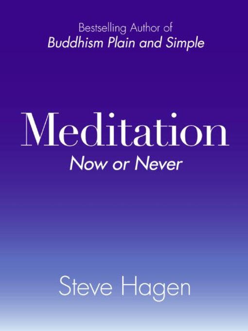 Title details for Meditation Now or Never by Steve Hagen - Available